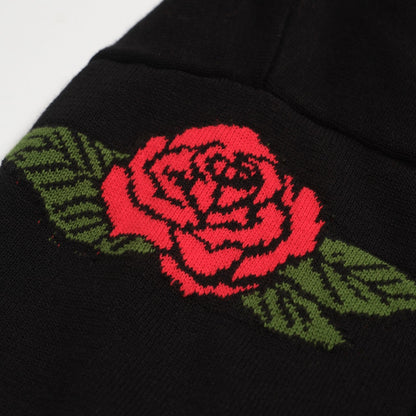 Men's Flame Cat Jacquard Knit T-shirt, Embroidered in Pink