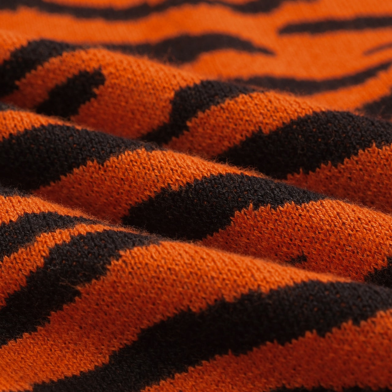 Orange striped zip cardigan for men