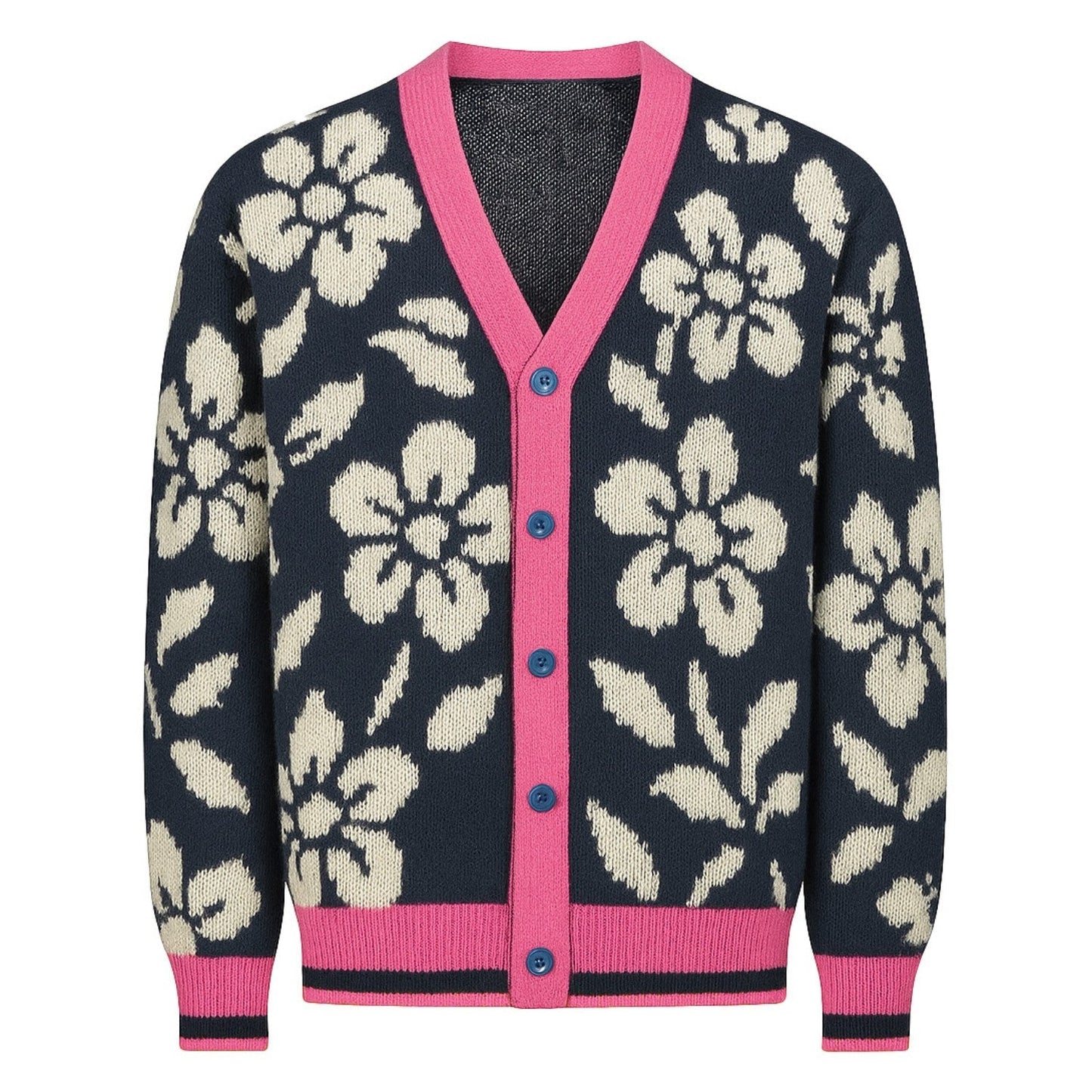 Black Floral Jacquard Art Jacket for Men