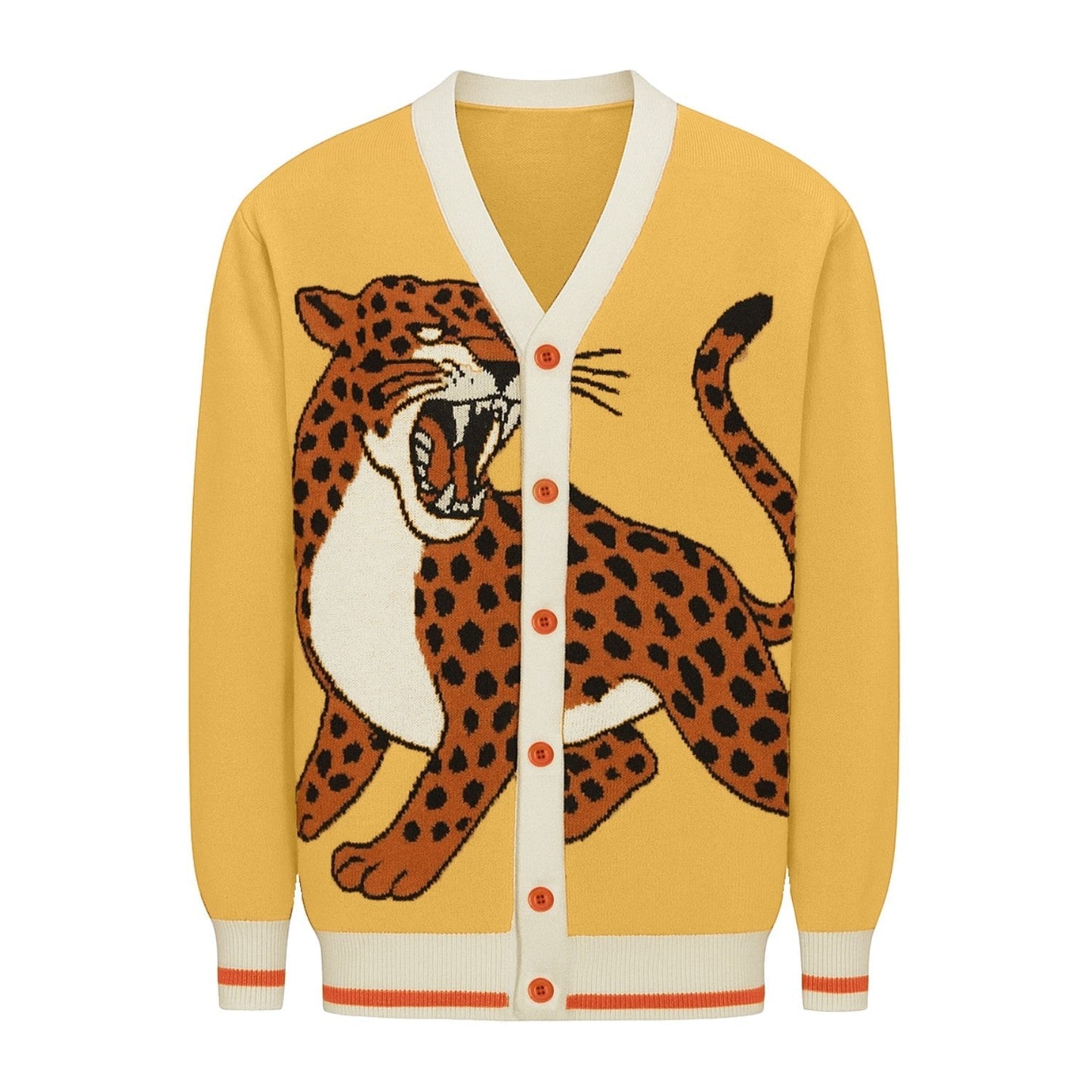 Yellow Tiger Jacquard Jacket for Men