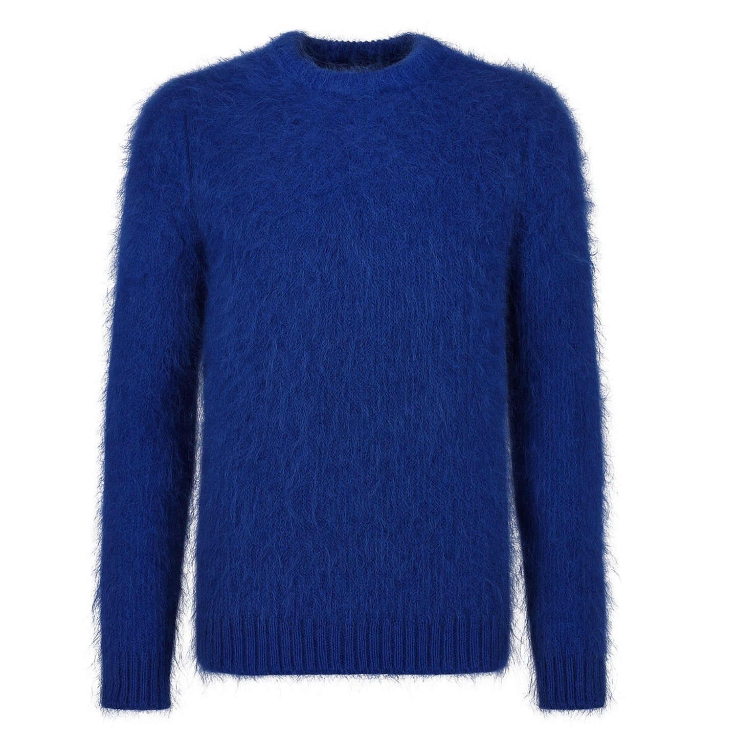 Vintage knitted jumper for men in blue