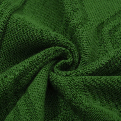 Classic Green Knitted Polo for Men – Short Sleeve Shirt Inspired by the 1960s