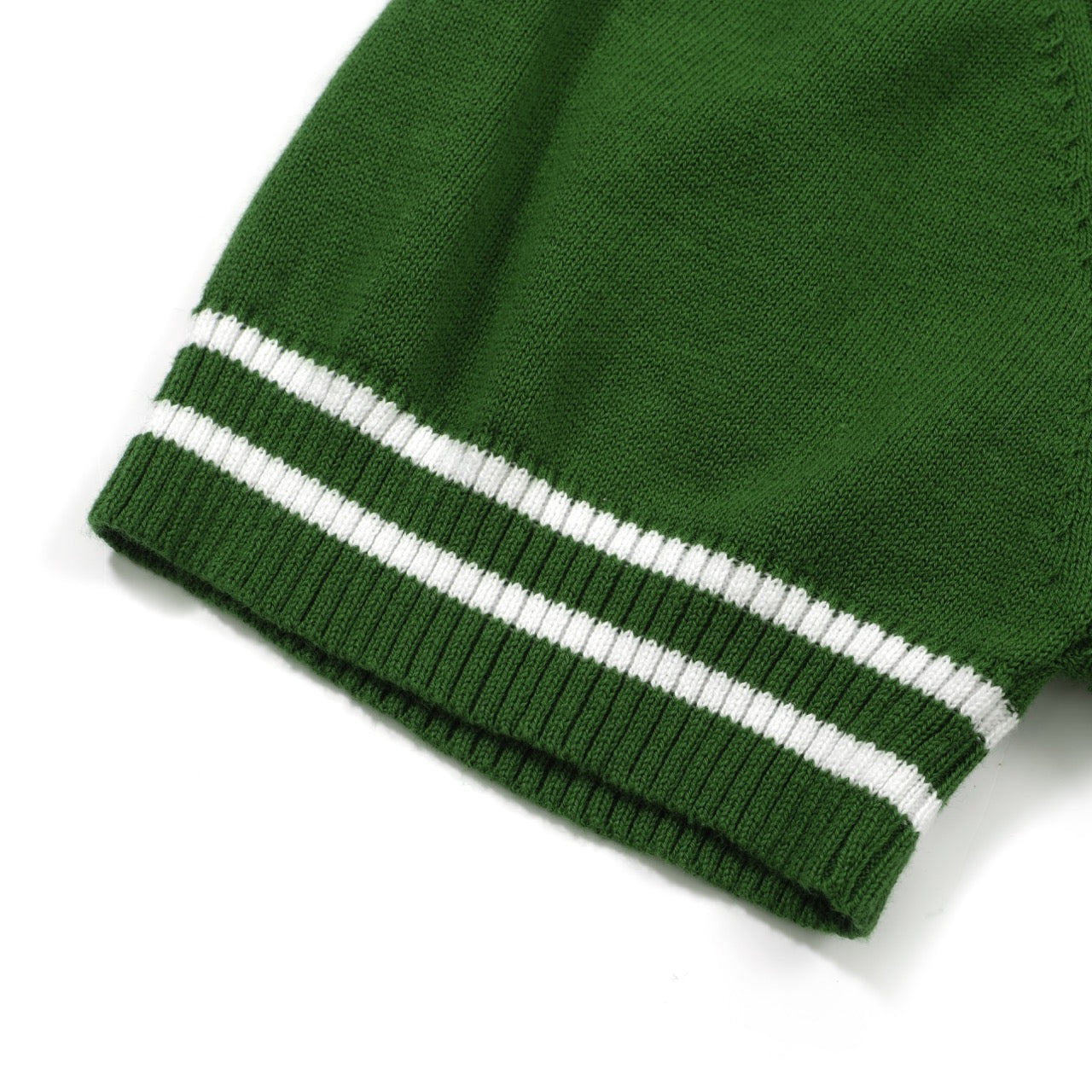 Classic Green Knitted Polo for Men – Short Sleeve Shirt Inspired by the 1960s