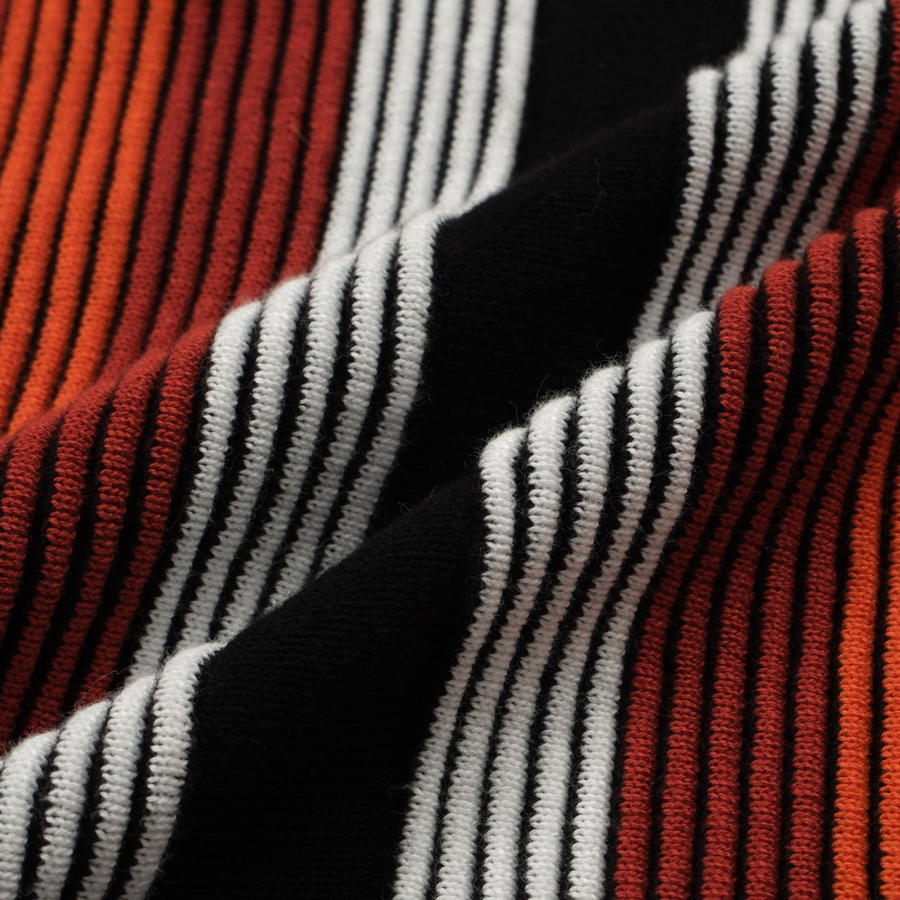 Men's Retro Stripe Knitted Zip Polo – 60s Mod Style in Dark Red and Black