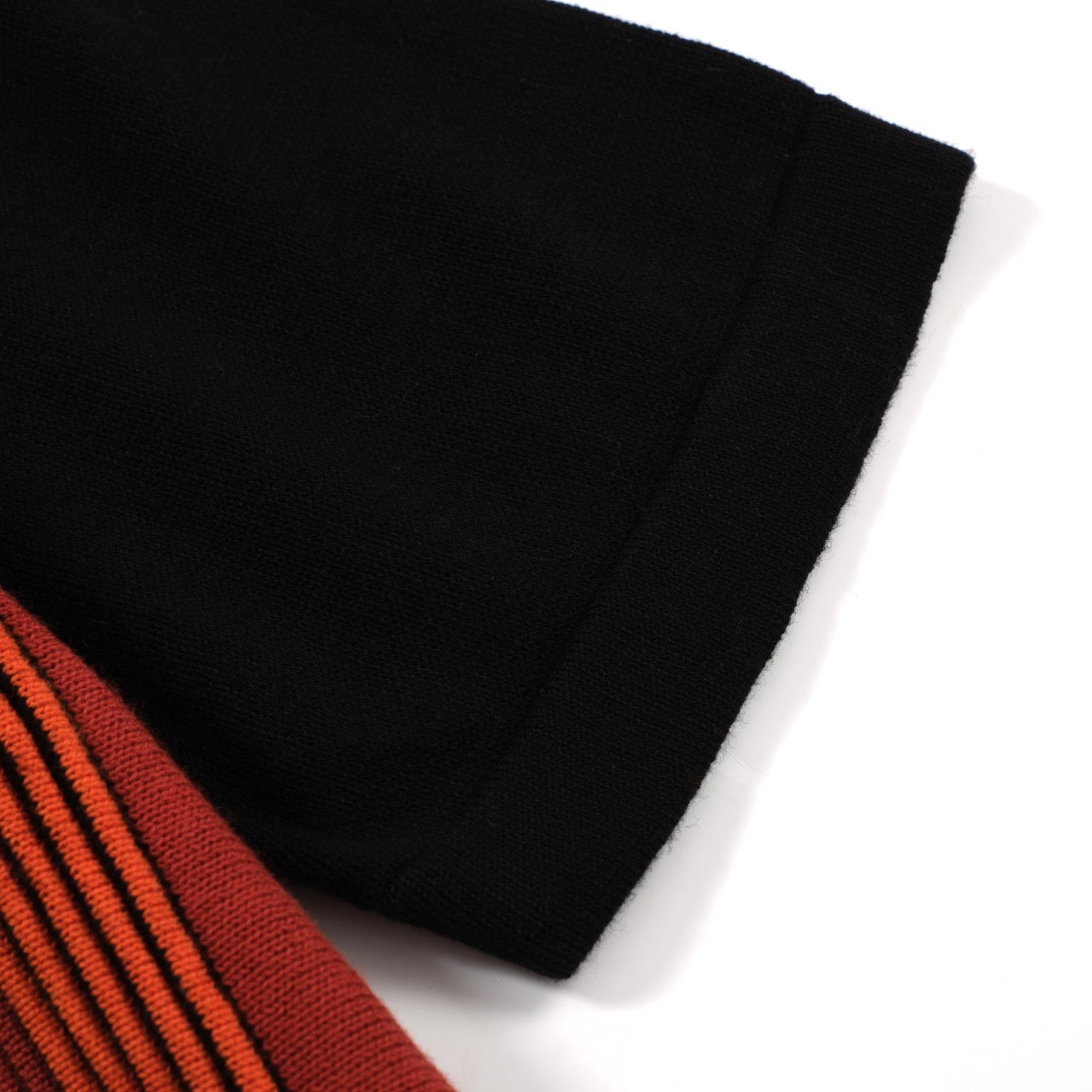 Men's Retro Stripe Knitted Zip Polo – 60s Mod Style in Dark Red and Black