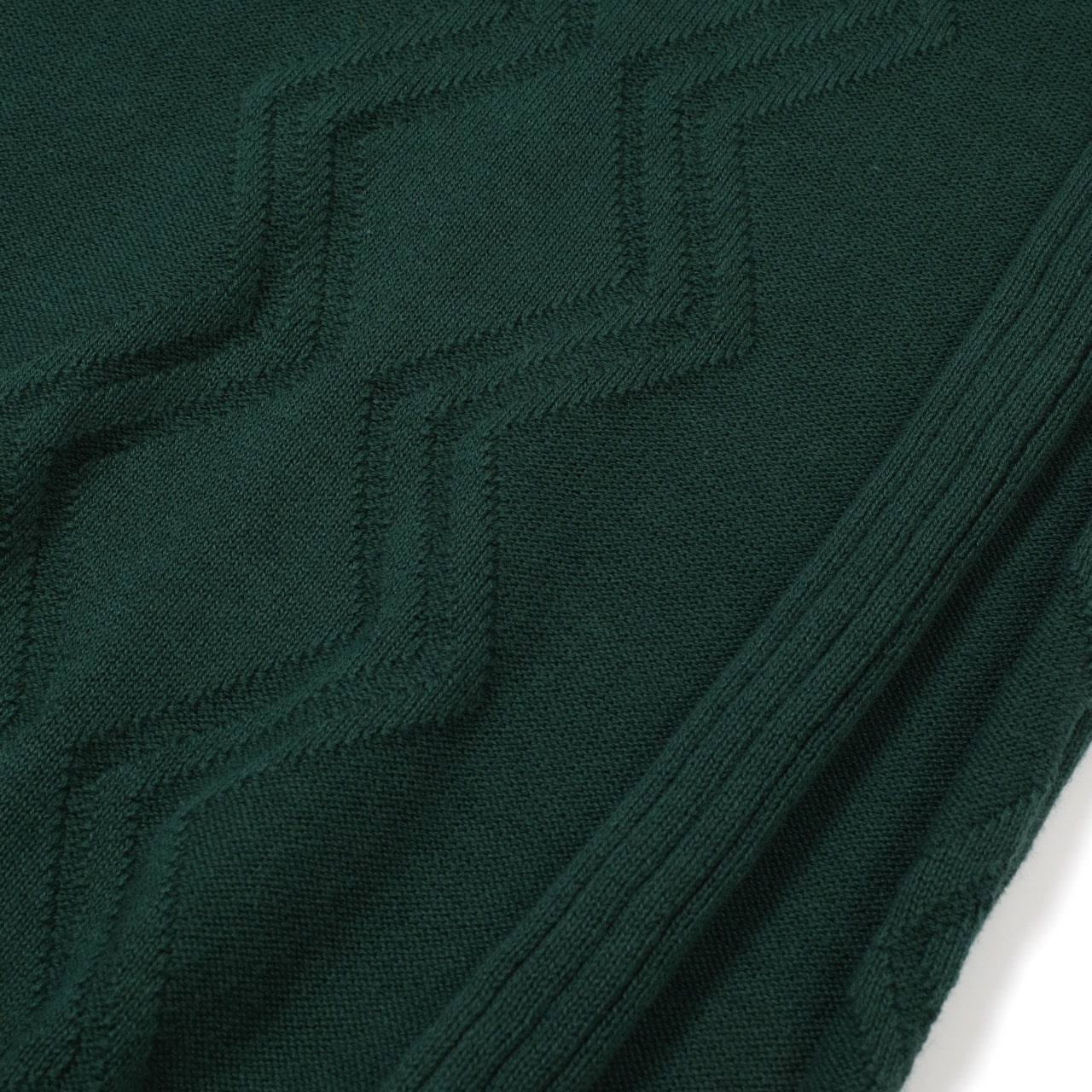 1960s Men's Green Knit Polo – Retro Brown Collar and Cuffs