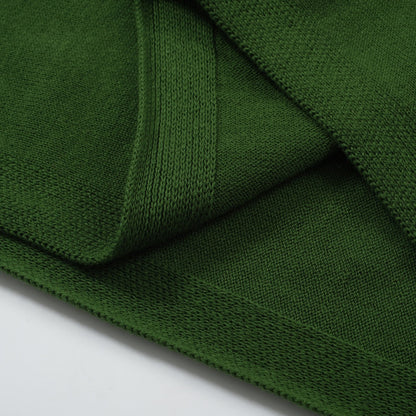 1970s Green Knitted T-shirt for Men – Retro Style with White Racing Stripe