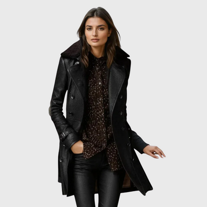 Ameli | Elegant Leather Coat