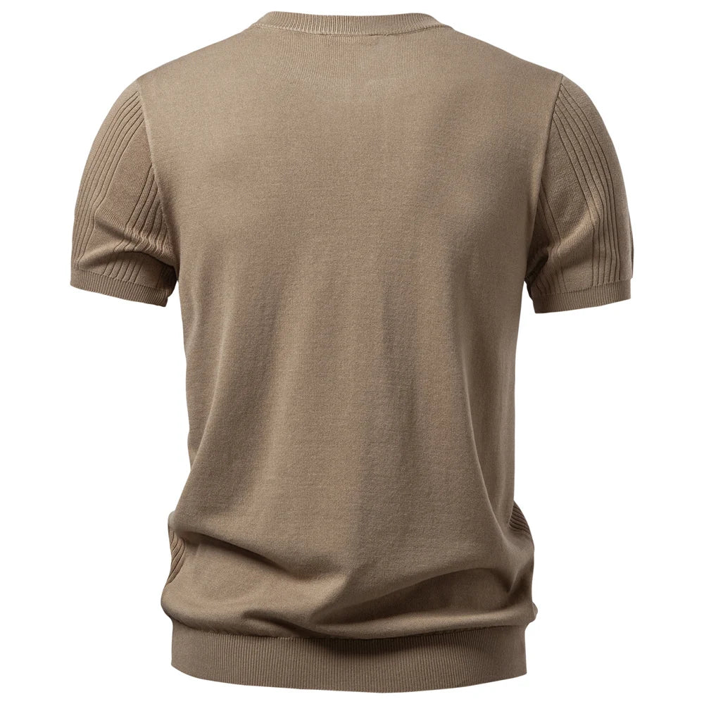 Zalecta | Ribbed Henley Polo