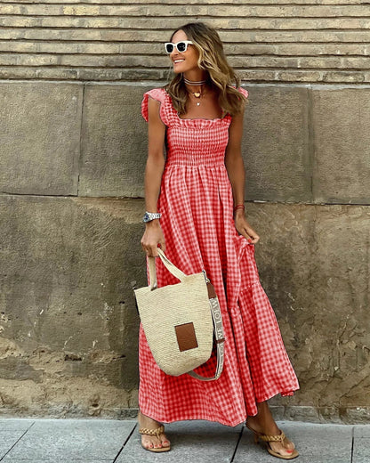 Francesca™ | Retro Check Dress