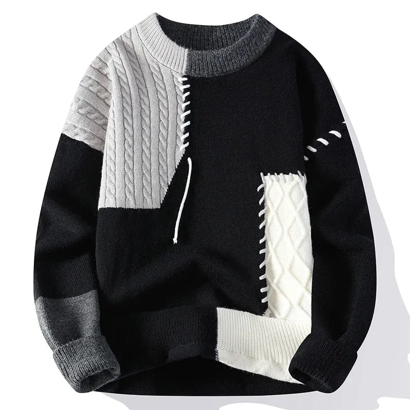 Pascal - Elegant Patchwork Knit Jumper