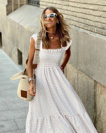 Francesca™ | Retro Check Dress