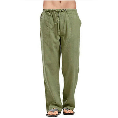 Bordeaux™ - Men's Summer Cotton Linen Trousers Solid Colour Breathable Linen