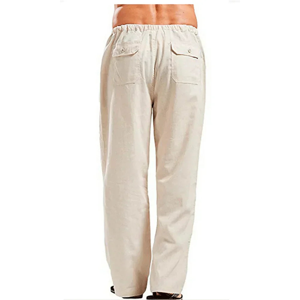 Bordeaux™ - Men's Summer Cotton Linen Trousers Solid Colour Breathable Linen