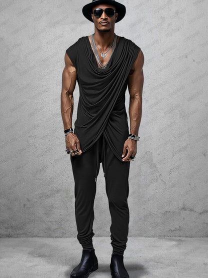 Elasticated Cross-Top Trouser Set