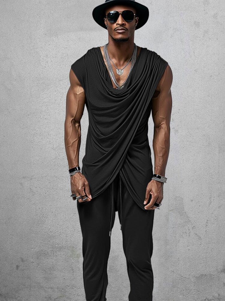 Elasticated Cross-Top Trouser Set