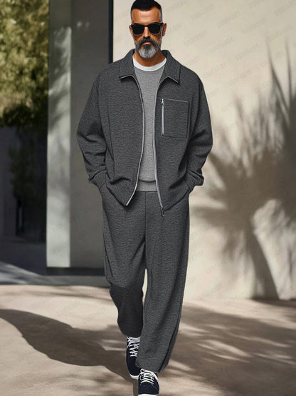 Regular Fit Athleisure Jacket Set