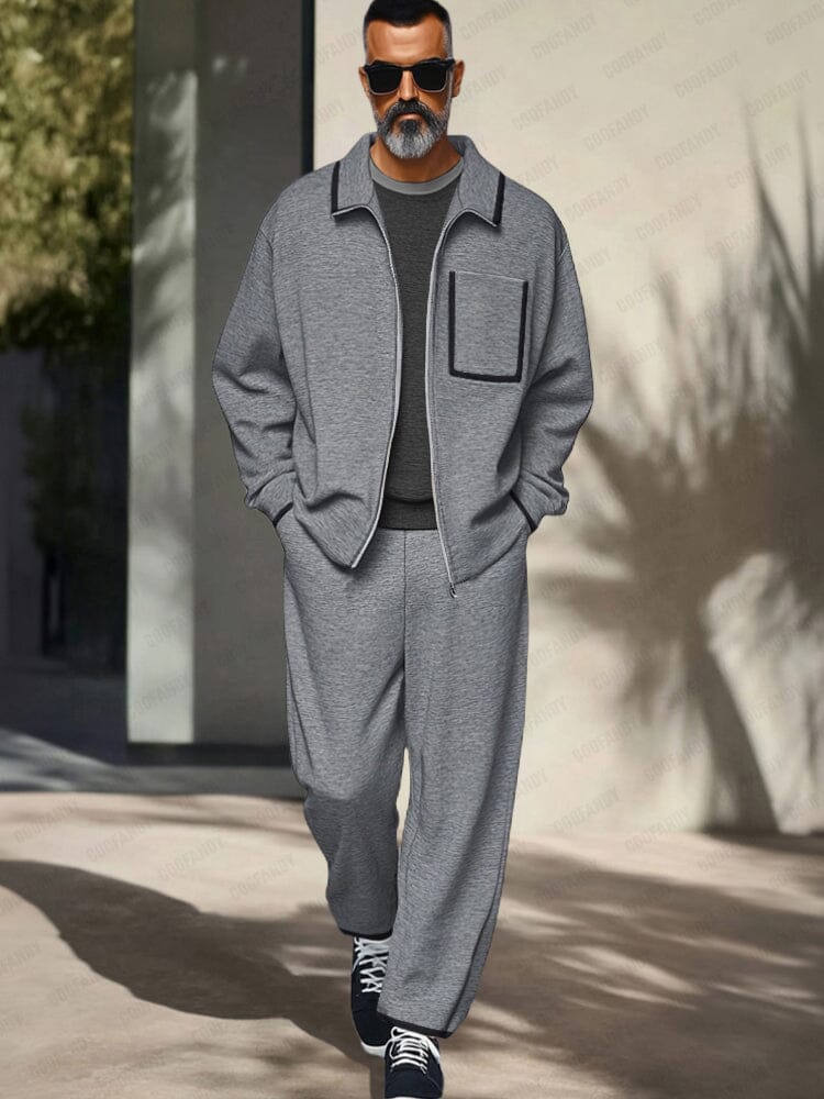 Soft Leisure Jacket and Trouser Set
