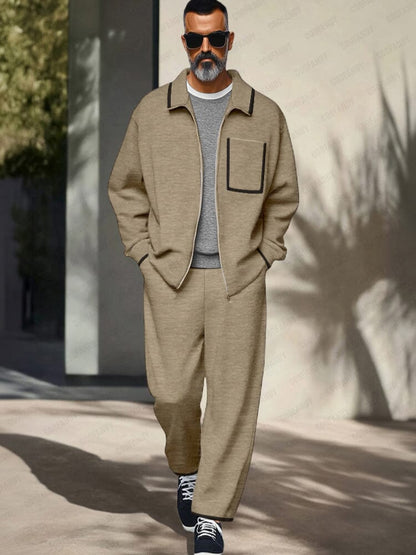 Soft Leisure Jacket and Trouser Set