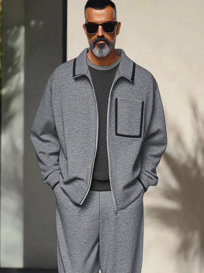 Soft Leisure Jacket and Trouser Set