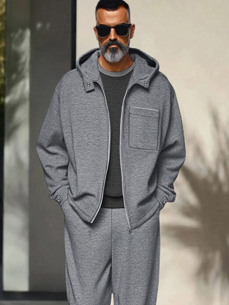 Hooded Jacket and Athleisure Trouser Set