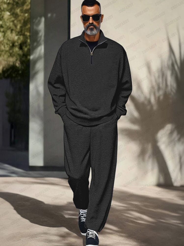 2-Piece High Collar Athleisure Set