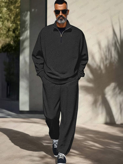 2-Piece High Collar Athleisure Set