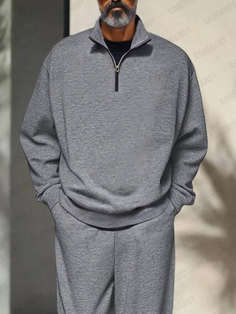 2-Piece High Collar Athleisure Set