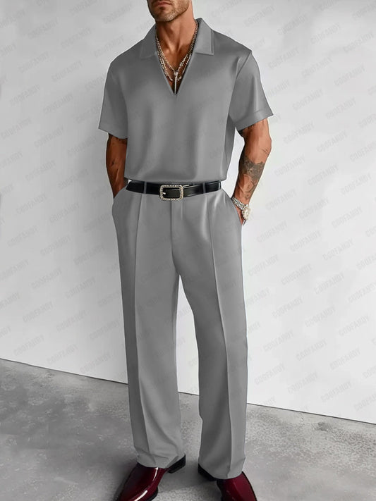 Casual Professional Shirt and Trouser Set