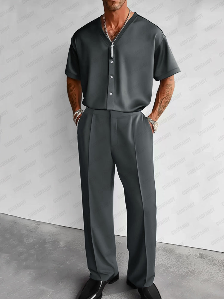 Casual Modern Shirt and Trouser Set