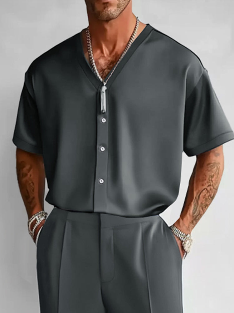 Casual Modern Shirt and Trouser Set
