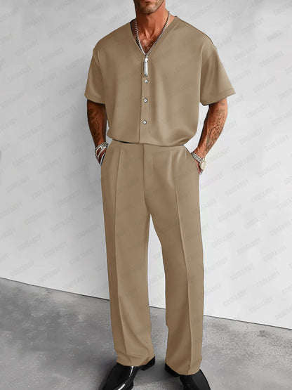 Casual Modern Shirt and Trouser Set
