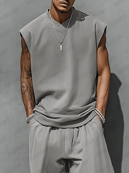 Casual style tank top and balloon trousers