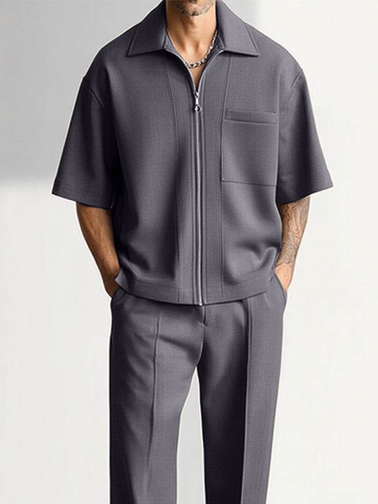 Simple and Elegant Shirt and Trouser Set