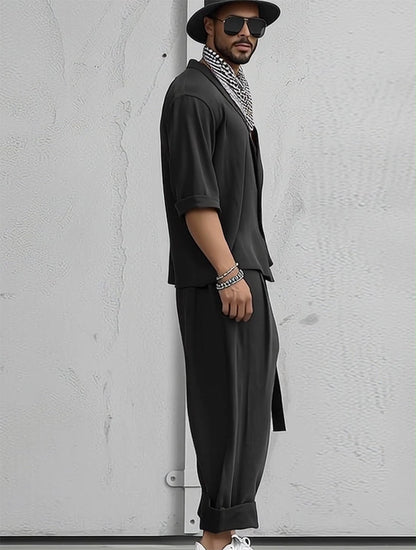 Loose Fit Comfort Shirt and Harem Trousers Set