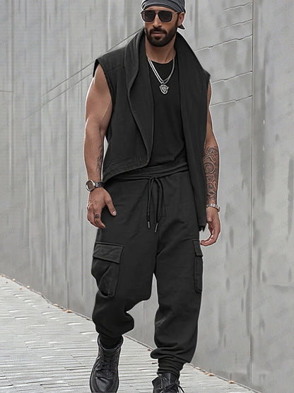 Unique Open Asymmetrical Trouser and Waistcoat Set
