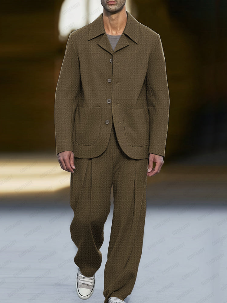 Slim Fit Modern Smart Casual Suit Set