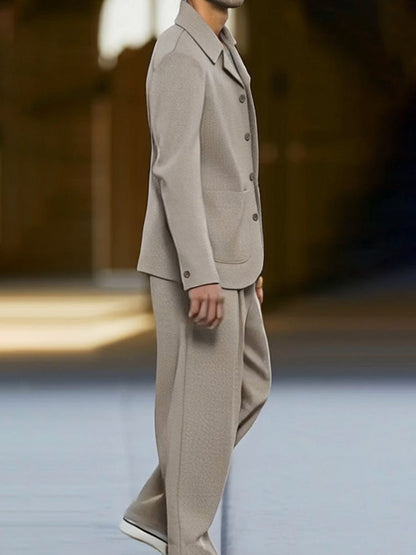 Slim Fit Modern Smart Casual Suit Set