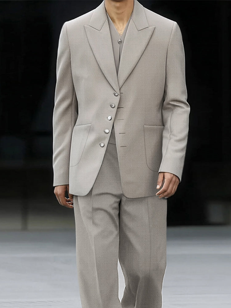 Matching set of casual fine blazer
