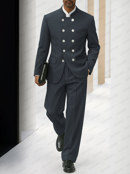 Elegant Double-Breasted Suit Set