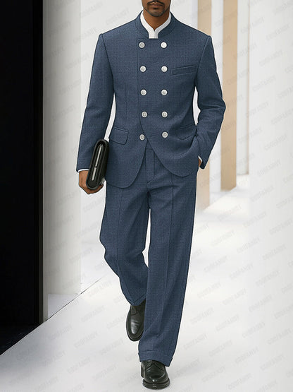 Elegant Double-Breasted Suit Set