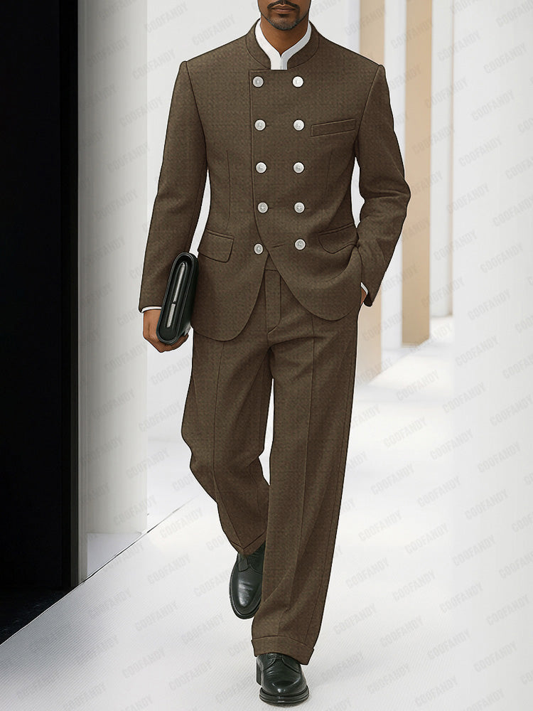 Elegant Double-Breasted Suit Set