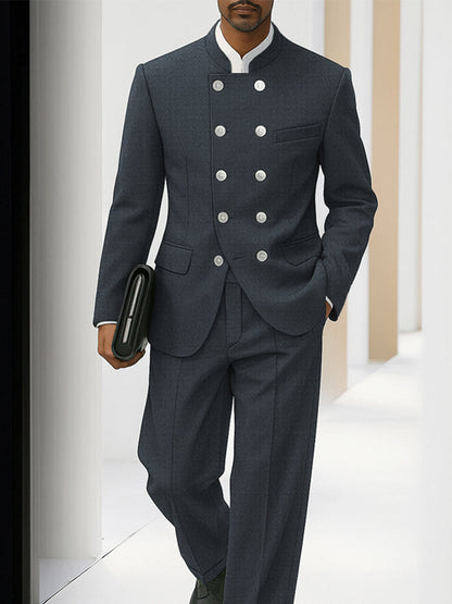 Elegant Double-Breasted Suit Set