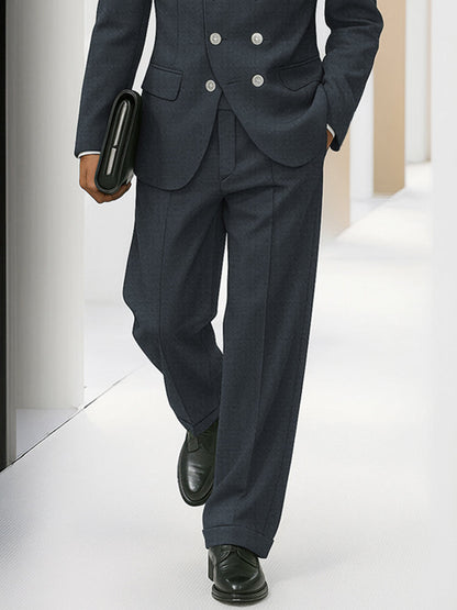 Elegant Double-Breasted Suit Set