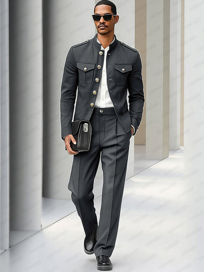 Modern Slim Cargo Trouser and Jacket Set