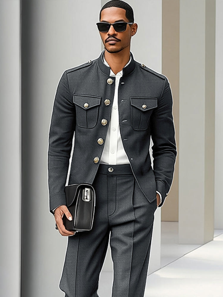 Modern Slim Cargo Trouser and Jacket Set