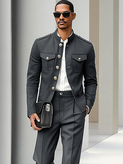 Modern Slim Cargo Trouser and Jacket Set