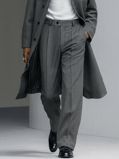 Luxury discreet trench coat and trousers set