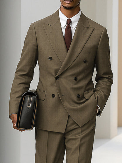 Elegant Double Breasted Suit Set for Men
