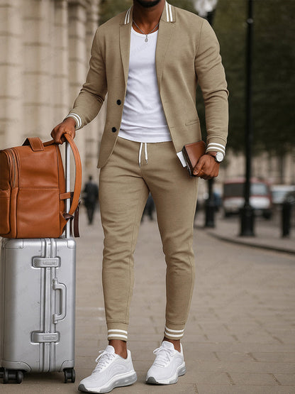 Sport-Inspired Blazer Trouser Set